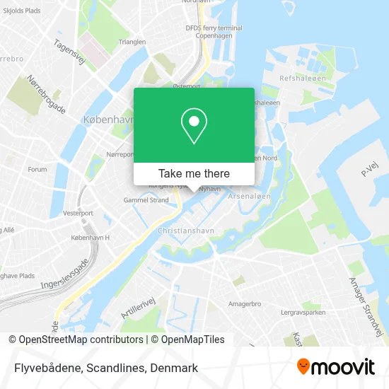 Flyvebådene, Scandlines map