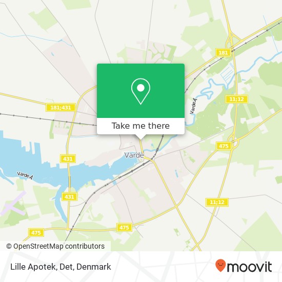 Lille Apotek, Det map