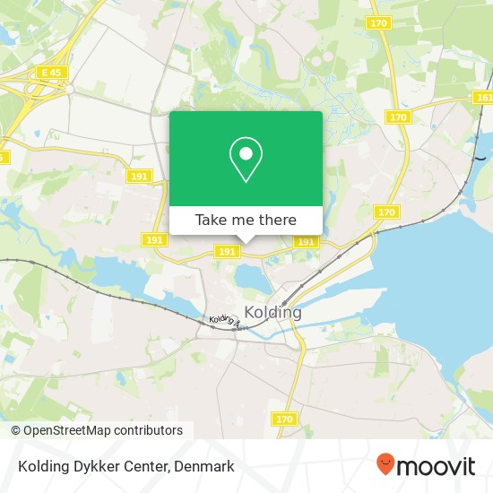 Kolding Dykker Center map