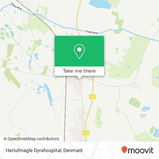 Herlufmagle Dyrehospital map