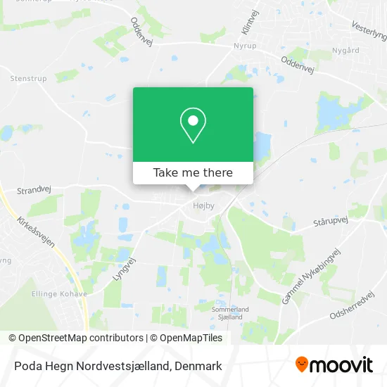 Poda Hegn Nordvestsjælland map
