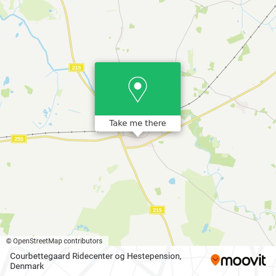 Courbettegaard Ridecenter og Hestepension map