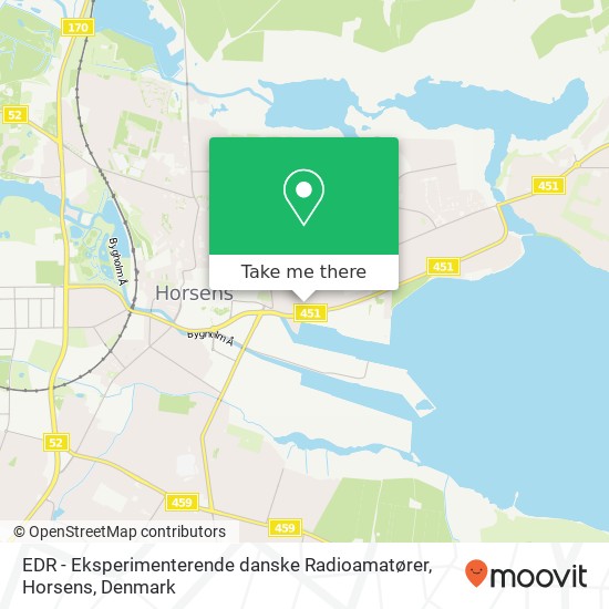 EDR - Eksperimenterende danske Radioamatører, Horsens map