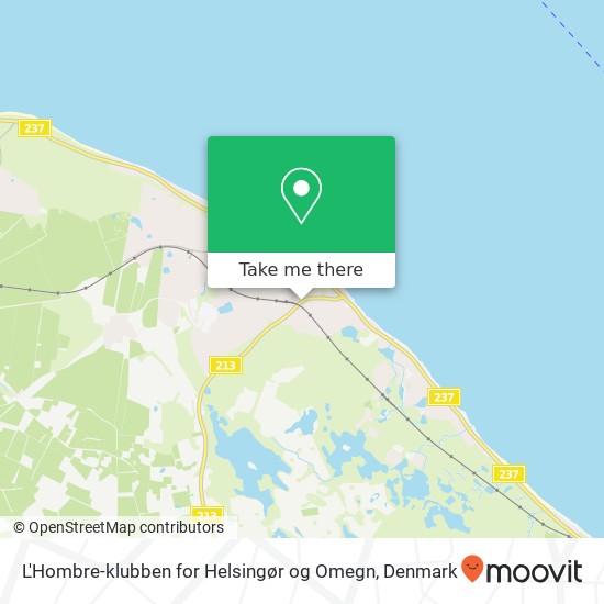 L'Hombre-klubben for Helsingør og Omegn map