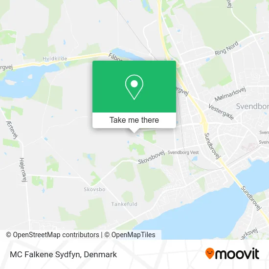 MC Falkene Sydfyn map