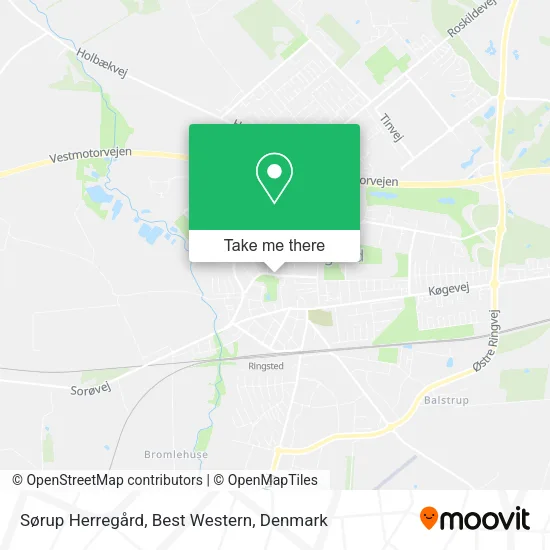 Sørup Herregård, Best Western map
