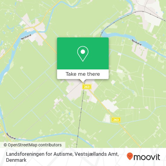 Landsforeningen for Autisme, Vestsjællands Amt map