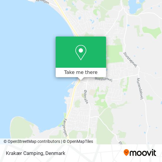 Krakær Camping map