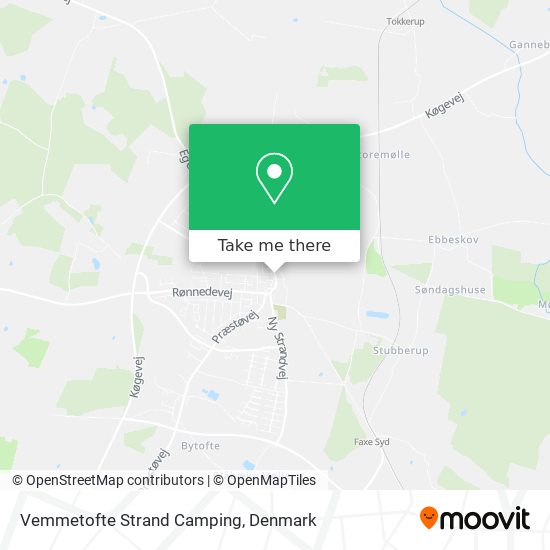 Vemmetofte Strand Camping map