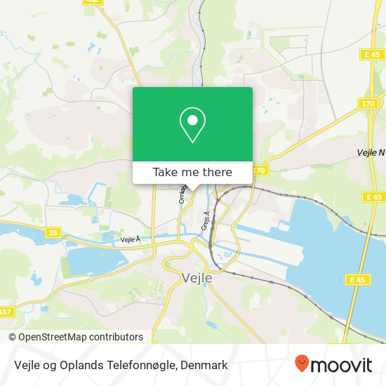 Vejle og Oplands Telefonnøgle map