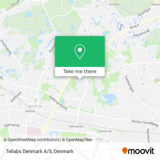 Tellabs Denmark A/S map