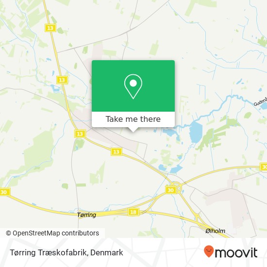 Tørring Træskofabrik map
