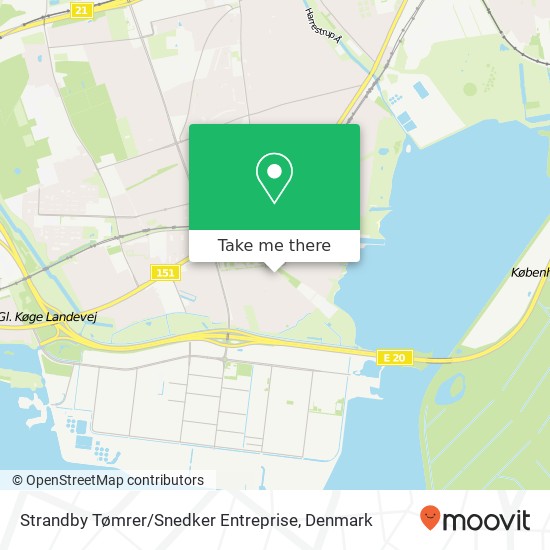 Strandby Tømrer / Snedker Entreprise map