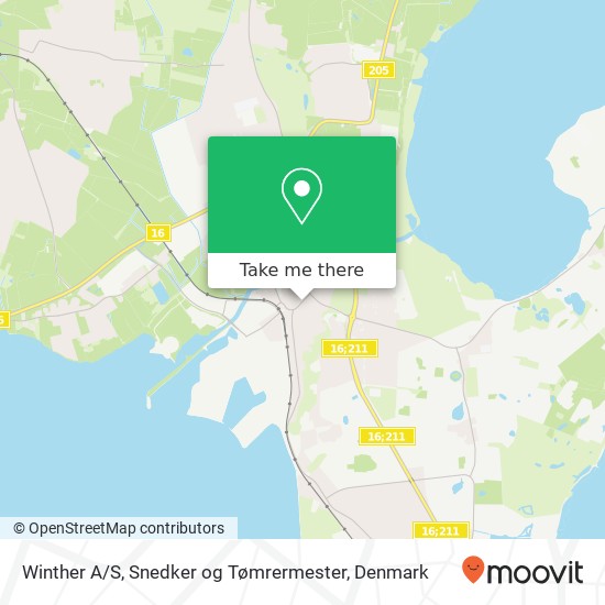 Winther A / S, Snedker og Tømrermester map