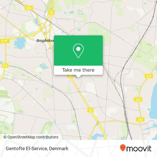 Gentofte El-Service map