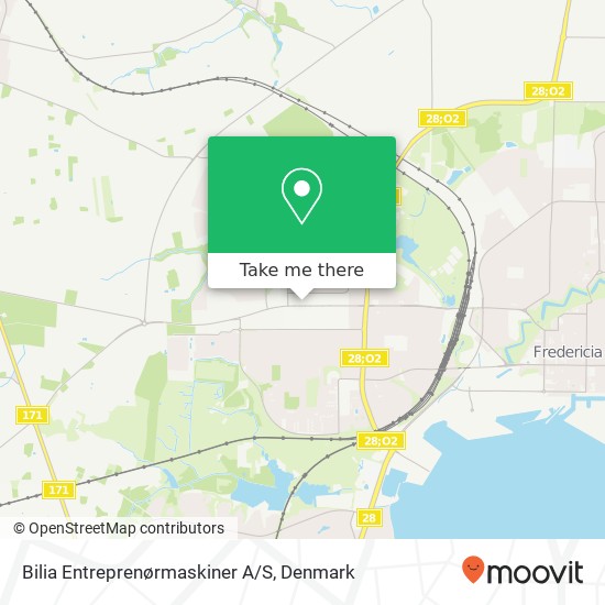 Bilia Entreprenørmaskiner A/S map