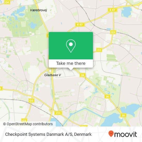 Checkpoint Systems Danmark A/S map