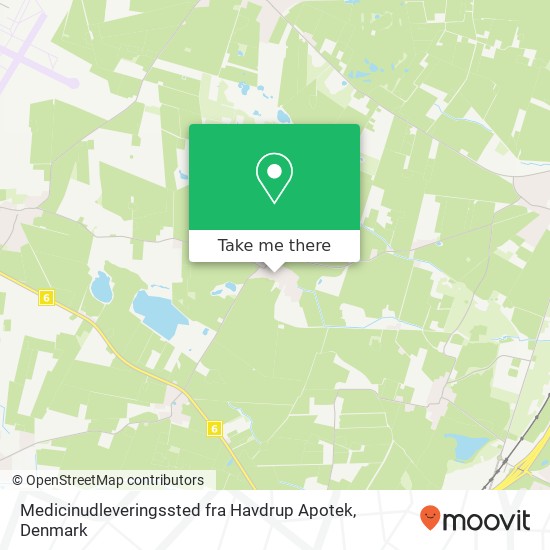 Medicinudleveringssted fra Havdrup Apotek map