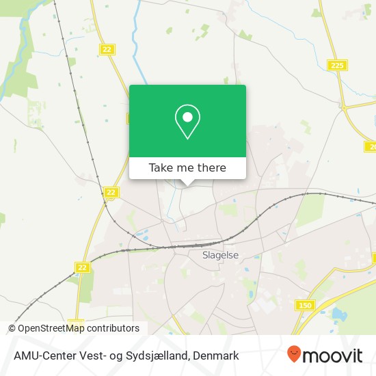 AMU-Center Vest- og Sydsjælland map
