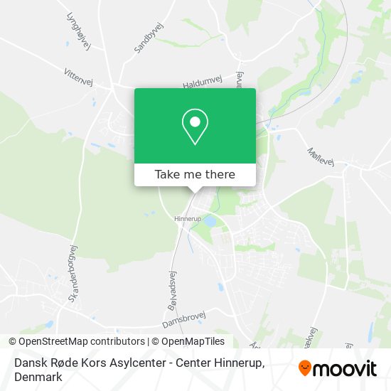 Dansk Røde Kors Asylcenter - Center Hinnerup map