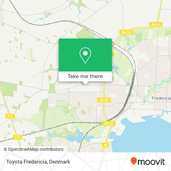 Toyota Fredericia map