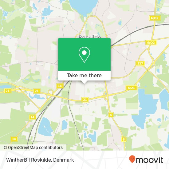 WintherBil Roskilde map