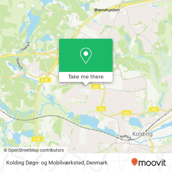 Kolding Døgn- og Mobilværksted map