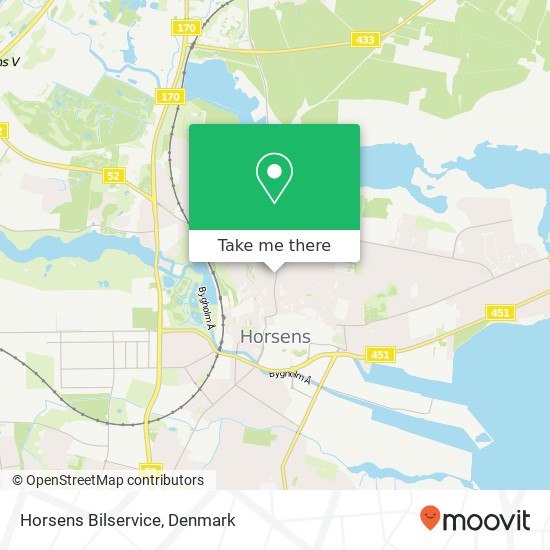 Horsens Bilservice map