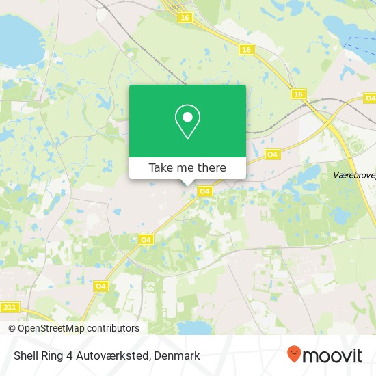 Shell Ring 4 Autoværksted map