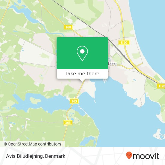 Avis Biludlejning map