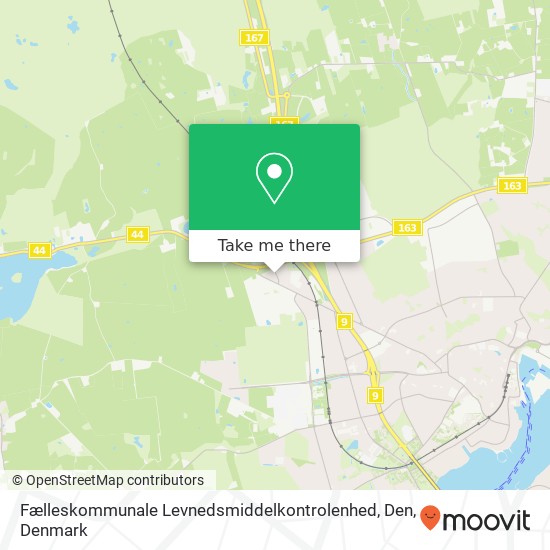 Fælleskommunale Levnedsmiddelkontrolenhed, Den map