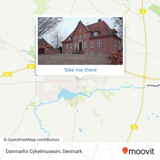 Danmarks Cykelmuseum map