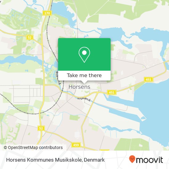 Horsens Kommunes Musikskole map