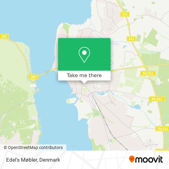 Edel's Møbler map