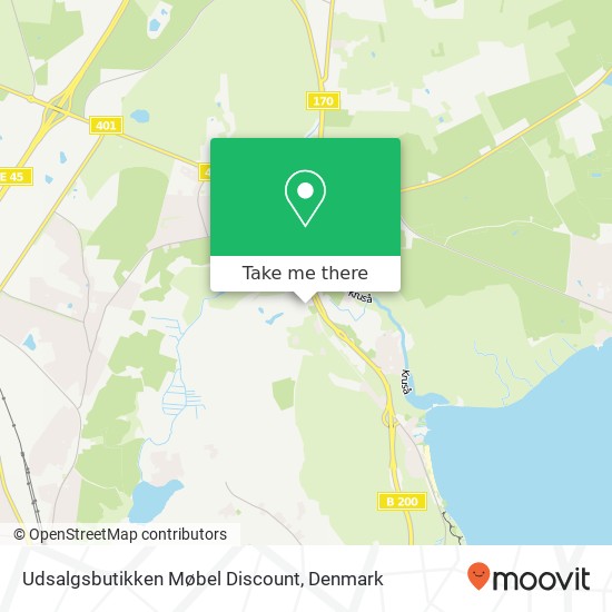 Udsalgsbutikken Møbel Discount map