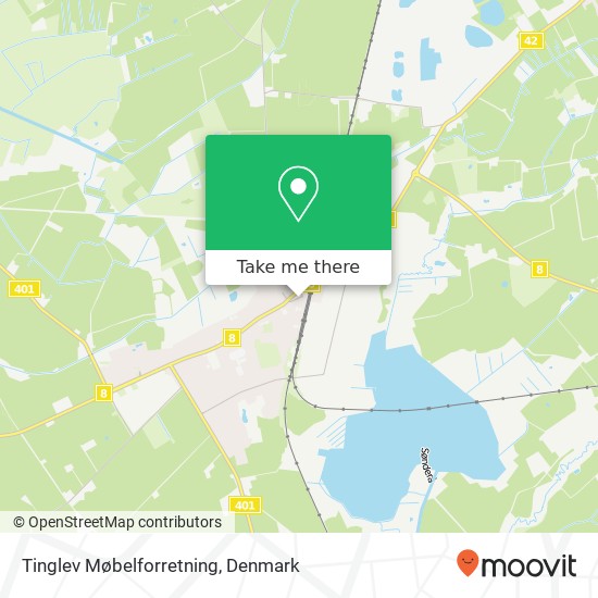 Tinglev Møbelforretning map