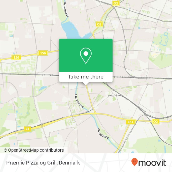 Præmie Pizza og Grill map