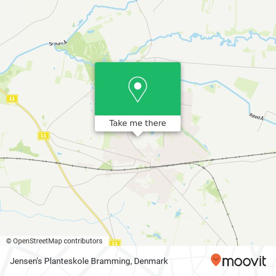 Jensen's Planteskole Bramming map