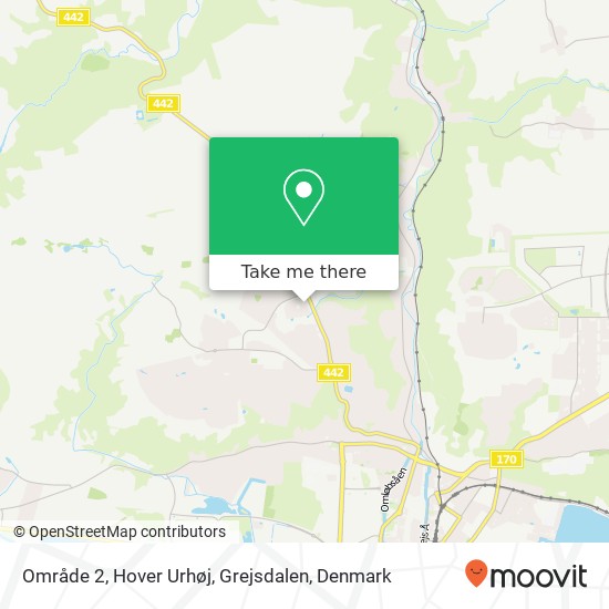 Område 2, Hover Urhøj, Grejsdalen map