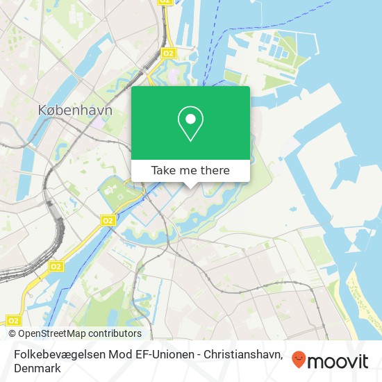 Folkebevægelsen Mod EF-Unionen - Christianshavn map