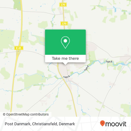 Post Danmark, Christiansfeld map