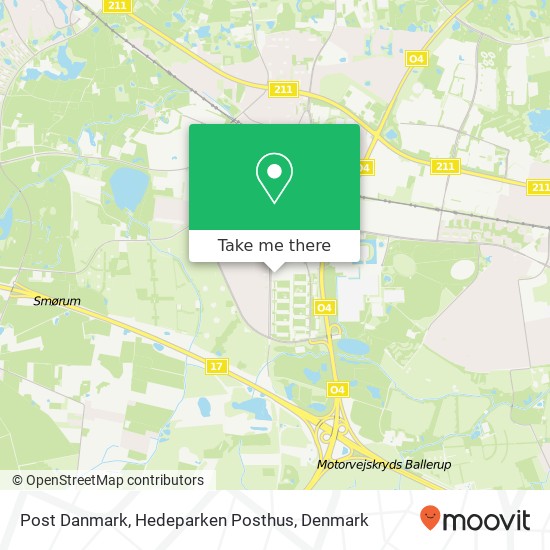 Post Danmark, Hedeparken Posthus map