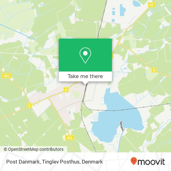 Post Danmark, Tinglev Posthus map