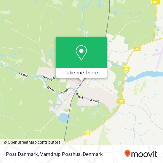 Post Danmark, Vamdrup Posthus map