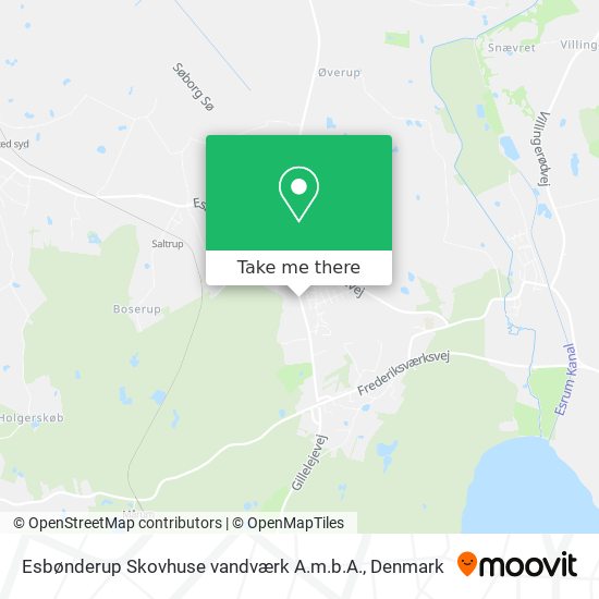 Esbønderup Skovhuse vandværk A.m.b.A. map