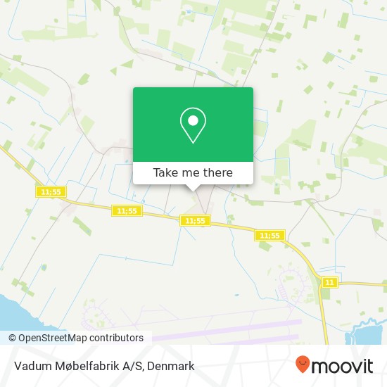 Vadum Møbelfabrik A/S map