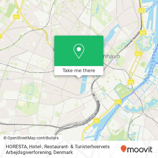 HORESTA, Hotel-, Restaurant- & Turisterhvervets Arbejdsgiverforening map