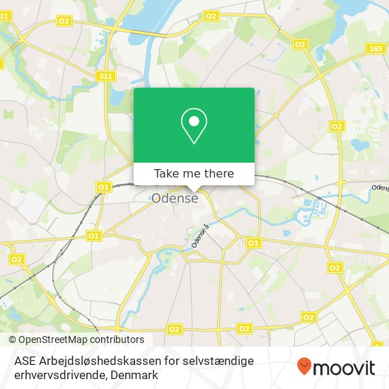 ASE Arbejdsløshedskassen for selvstændige erhvervsdrivende map