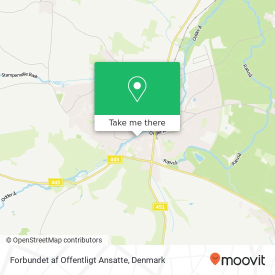 Forbundet af Offentligt Ansatte map