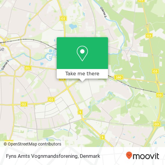 Fyns Amts Vognmandsforening map